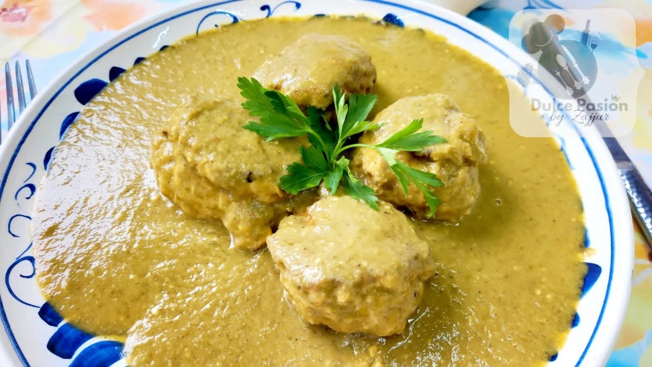 Albóndigas de Pollo en Salsa de Molito Verde 🧆🍵☘🌶👨‍🍳😉😋🤤😊🥰😍😘