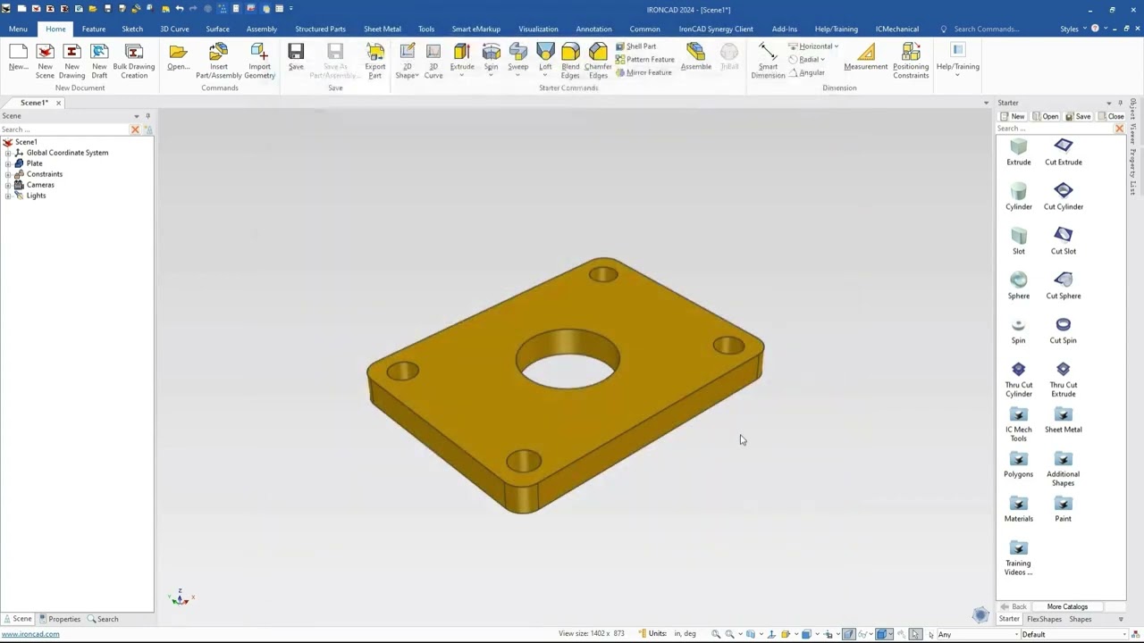 Совет от IronCAD: Использование редактора свойств и вкладки «Свойства детали».