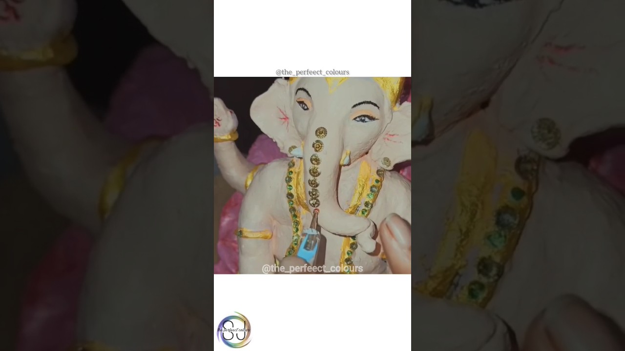 2Days to go#ganpatibappamorya#ganpatidecoration#ganeshjipainting#shadumati#ganpatimaking#ganpati2020