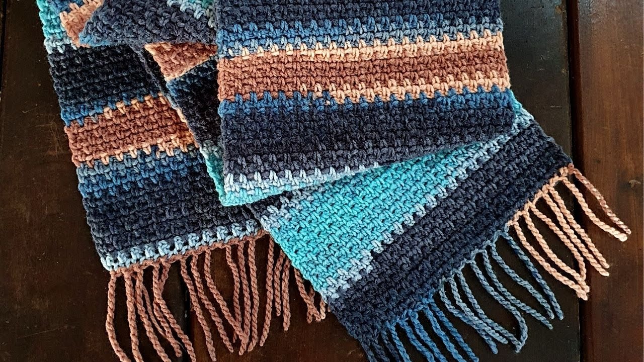 Cachecol Unisex - crochê
