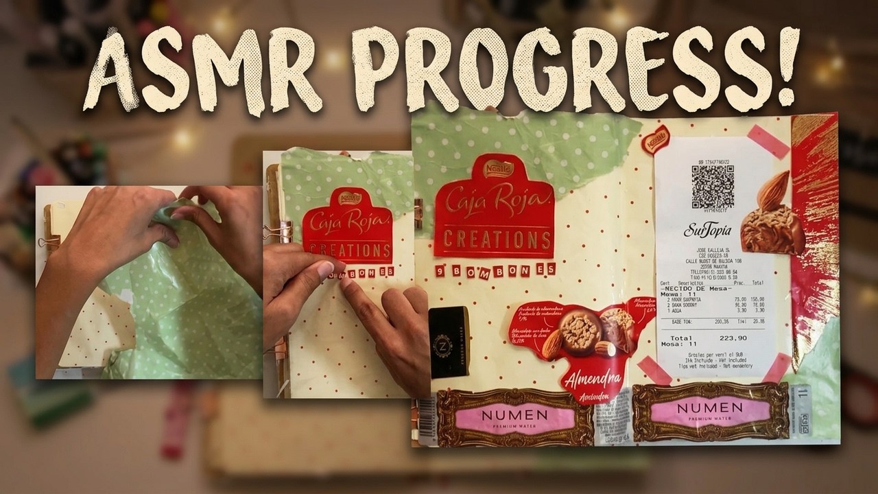 Valentine&rsquo;s Junk Journal ASMR ✂️ Relaxing Creative Process