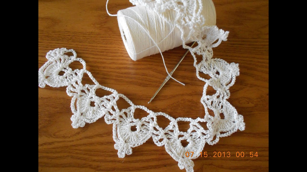 Orilla Crochet medias lunas