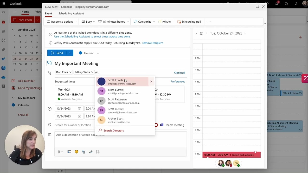How to Book a Meeting and Conference Room in Microsoft Outlook 365 Online