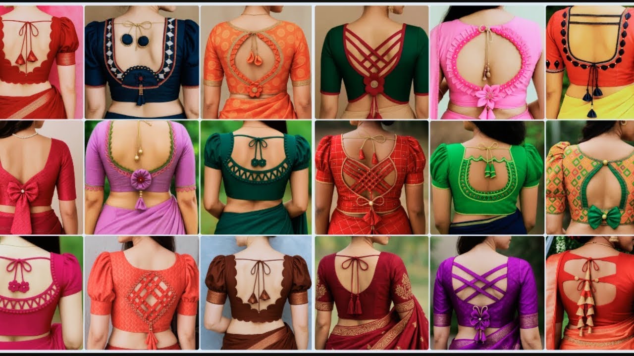 🎊💯 New Fashion Blouse Design/ Latest Blouse Back Neck & Sleeve Design/ Blouse Back Neck Designs 2025