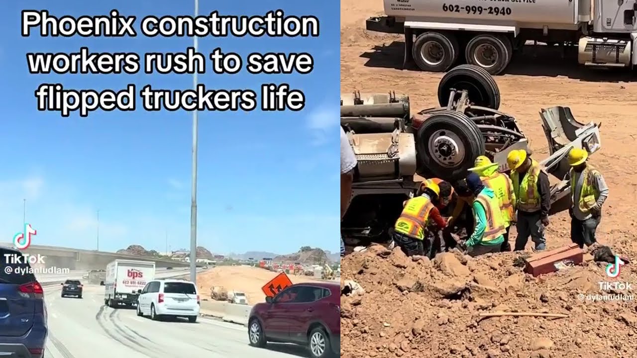 Viral TikTok: Construction workers rush to help crash victims
