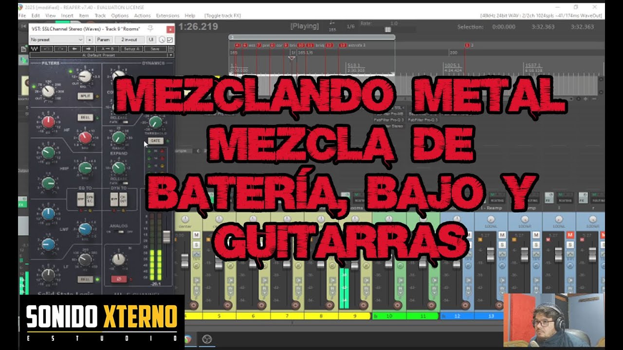 Mezcla #1 Metal - Mezcla de Batería, Bajo y Guitarras