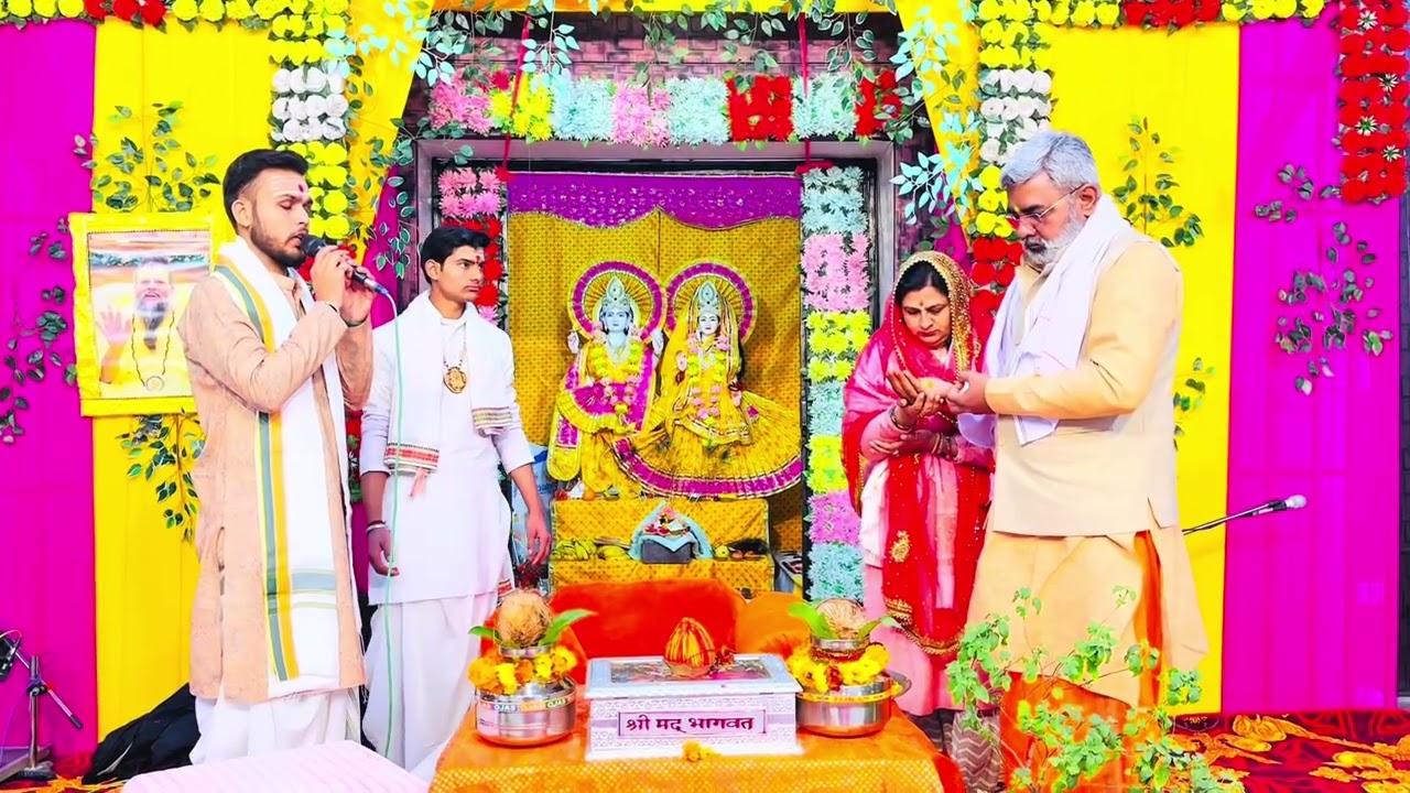 श्रीमद भागवत कथा द्वितीय दिवस पूजन स्थान: ब्रजघाट गढमुक्तेशवर 