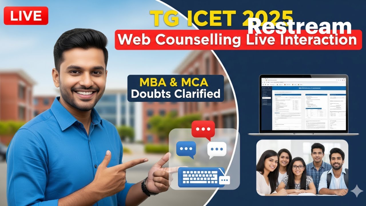 TG ICET 2025 Web Counselling Live Interaction | MBA & MCA Doubts Clarified