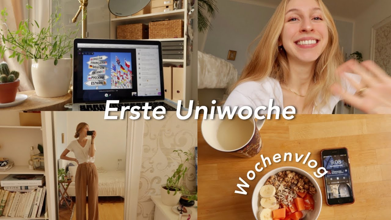 Erste Uniwoche, Outfit Inspo, Neue Freunde, Vorlesungen, Produktivität - Wochenvlog