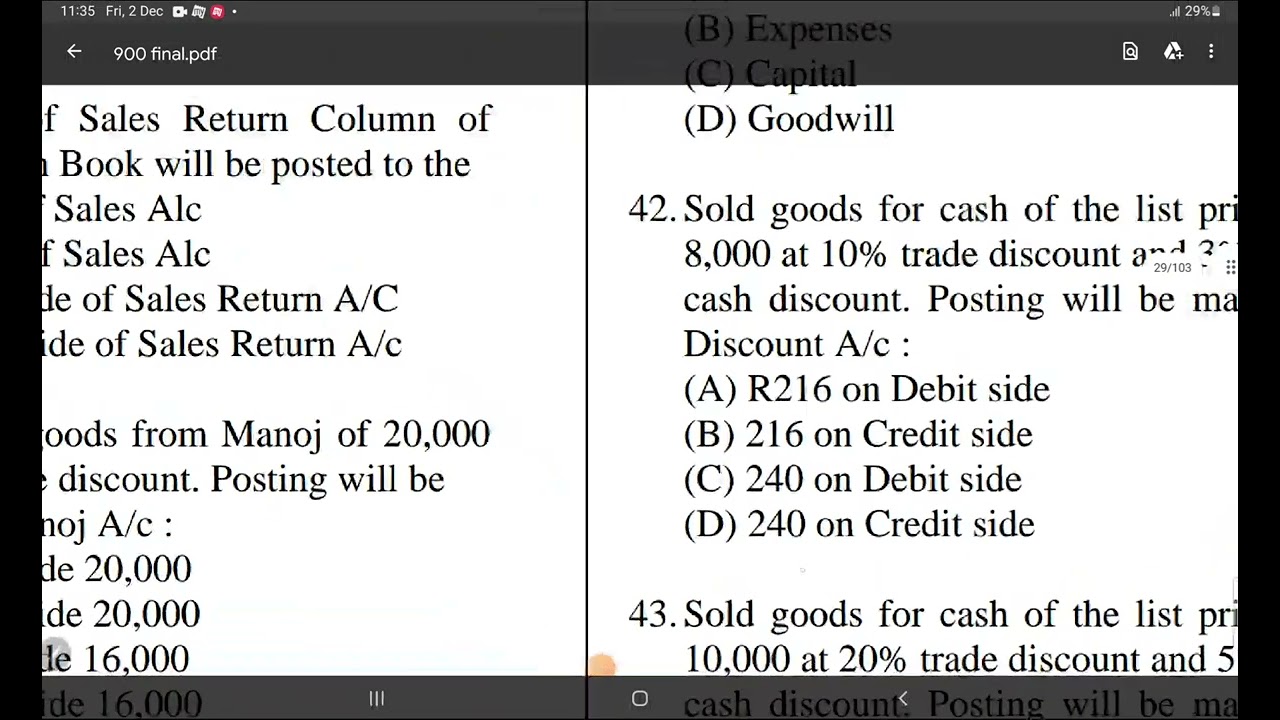 Lec 09 | MCQ Discussion Series |Accountancy | Ledger | Jkssb # faa