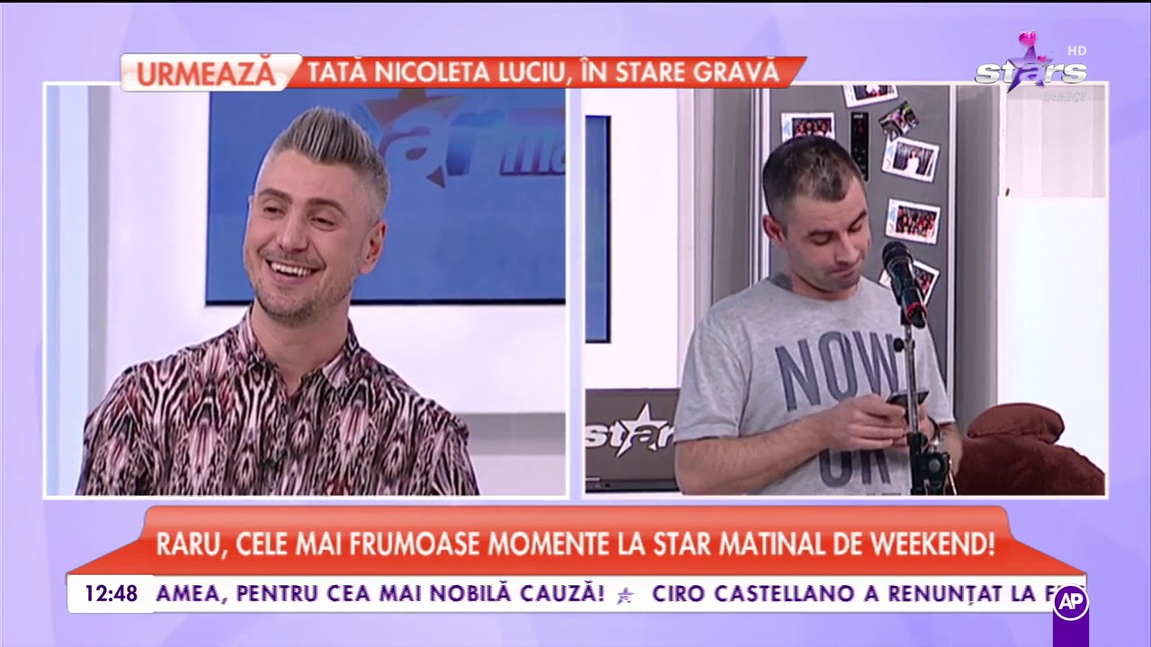 Momente emoționante &icirc;n platoul Star Matinal la ultima ediție cu Raru
