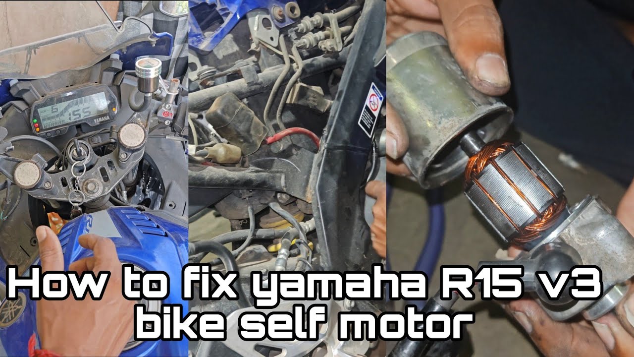 Yamaha R15 v3 bike self start problem how to fixed. self motor not working #v3modified #rider #r15v3