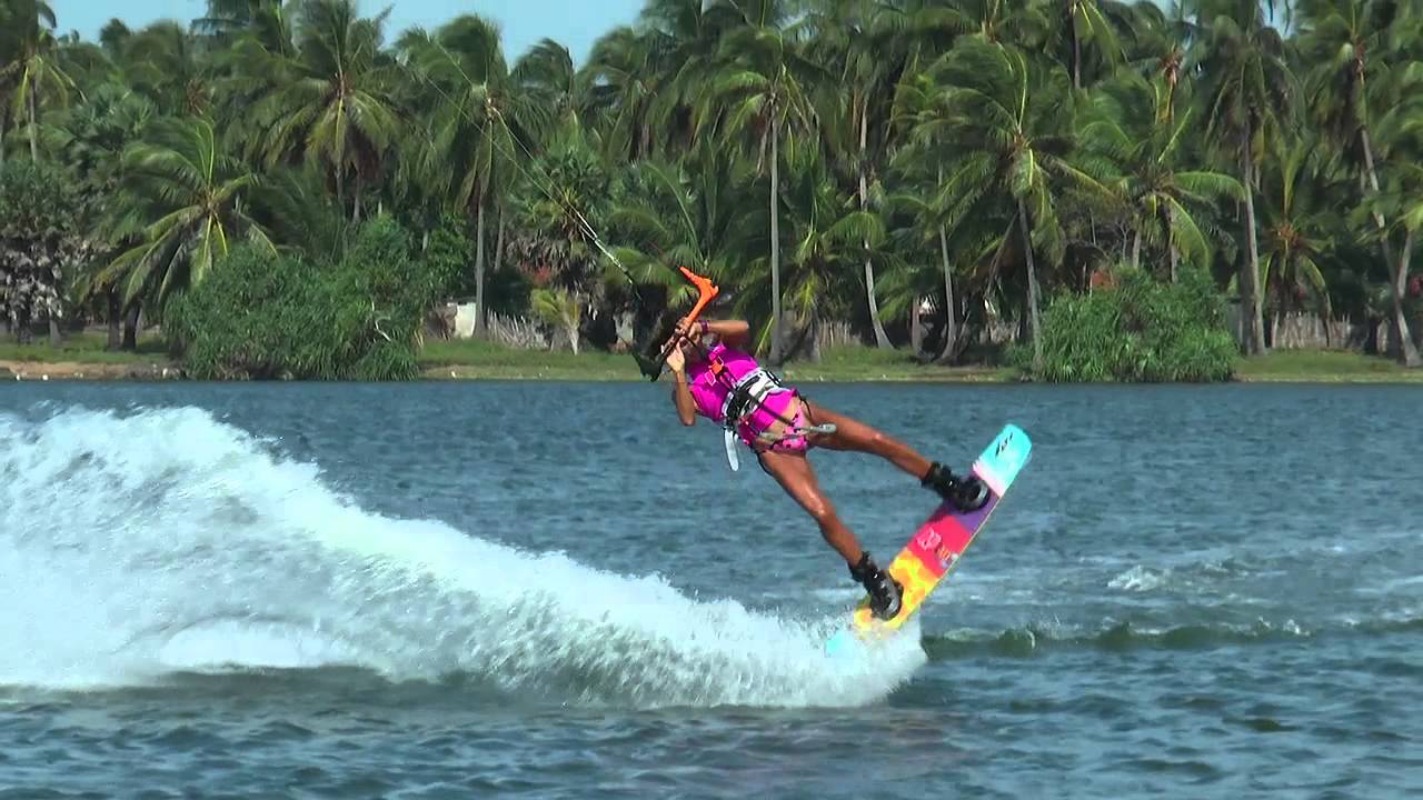 Kitesurfing Technique - Hooked Back to Blind Tail Grab Slow Mo