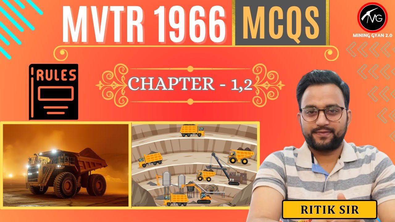MVTR 1966 MCQs | Mining Vocational Training Rules, 1966 | Chapter - 1&2 | Most Important Questions