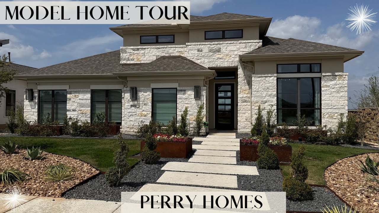 Full Model Home Tour Beautiful Perry Home! 1-story 4bd, 3.5 ba in New Braunfels, near San Antonio TX