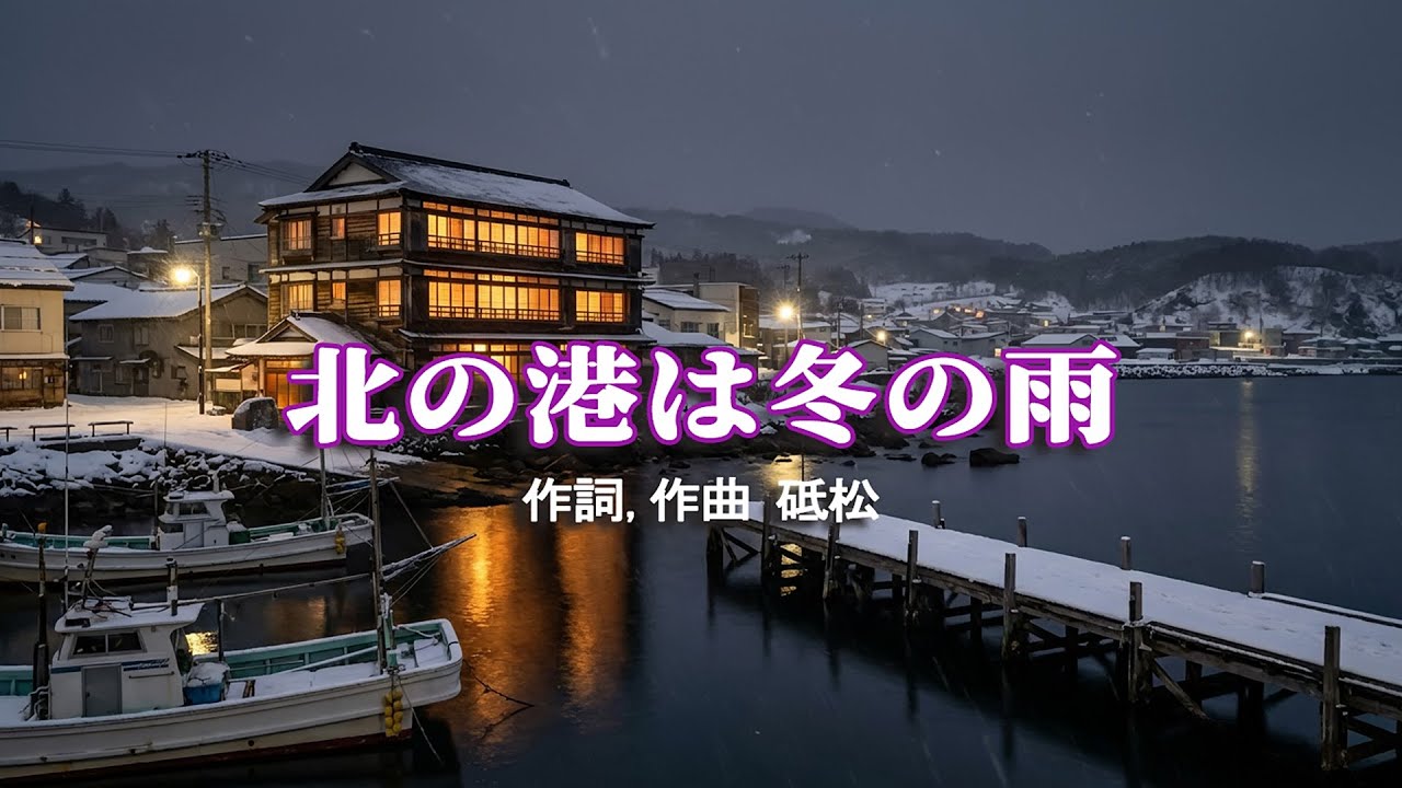 北の港は冬の雨. 作詞, 作曲 砥松