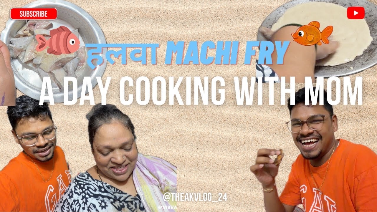 Halwa Machi Fry | A Day Cooking With Mom ❤️ | Home Style Fish Fry Vlog || हलवा मच्छी फ्राय |