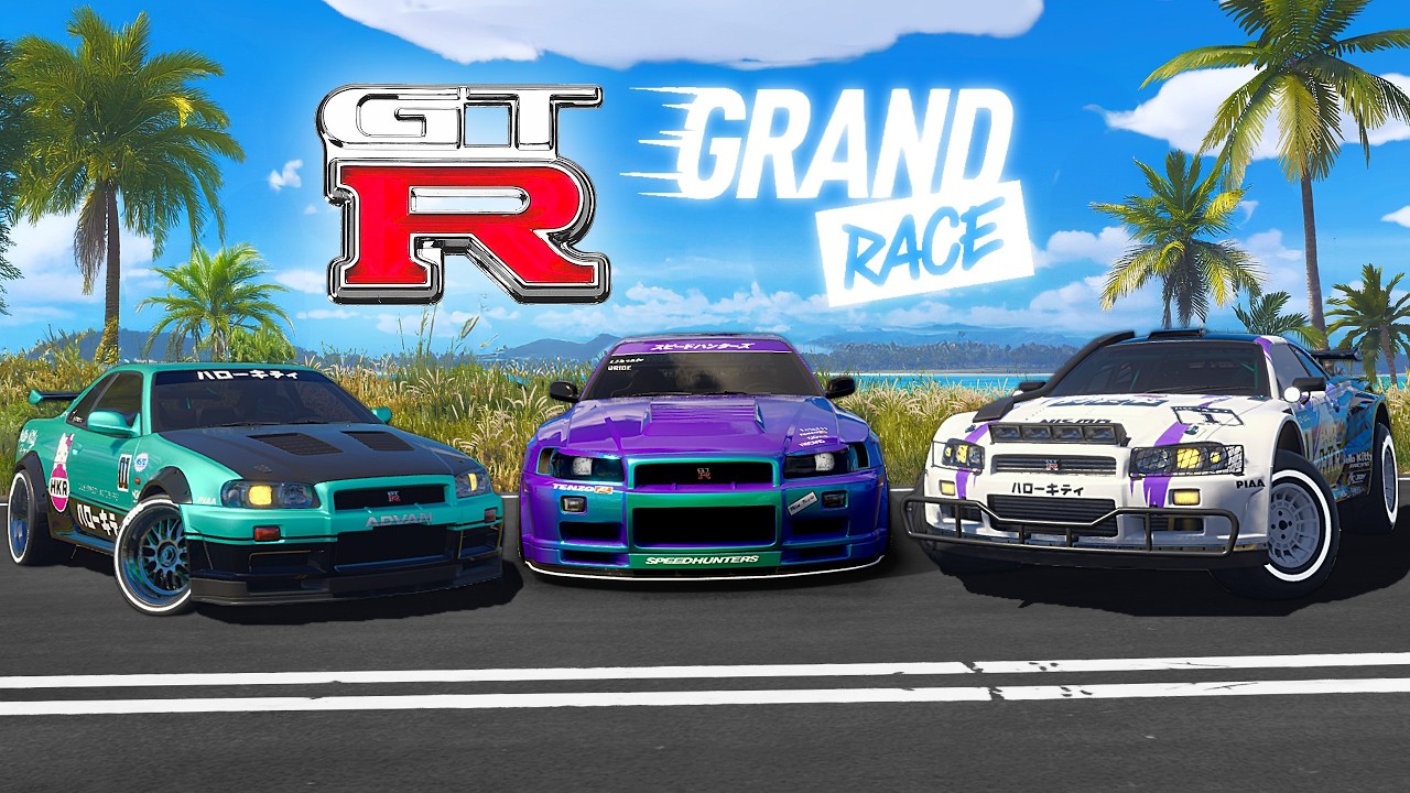 CAN YOU WIN Using THREE R34s In The Grand Race?!? #AddPrivateLobbies