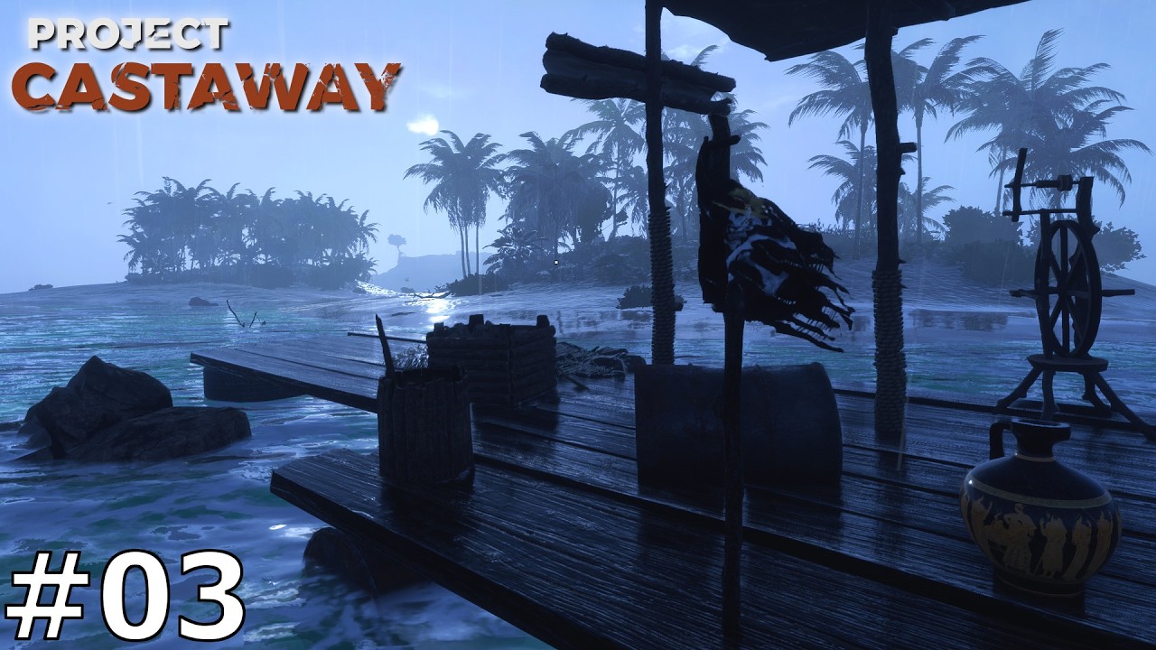 BUDOWA TRATWY I WYPRAWA NA INNĄ WYSPE! Project Castaway #3
