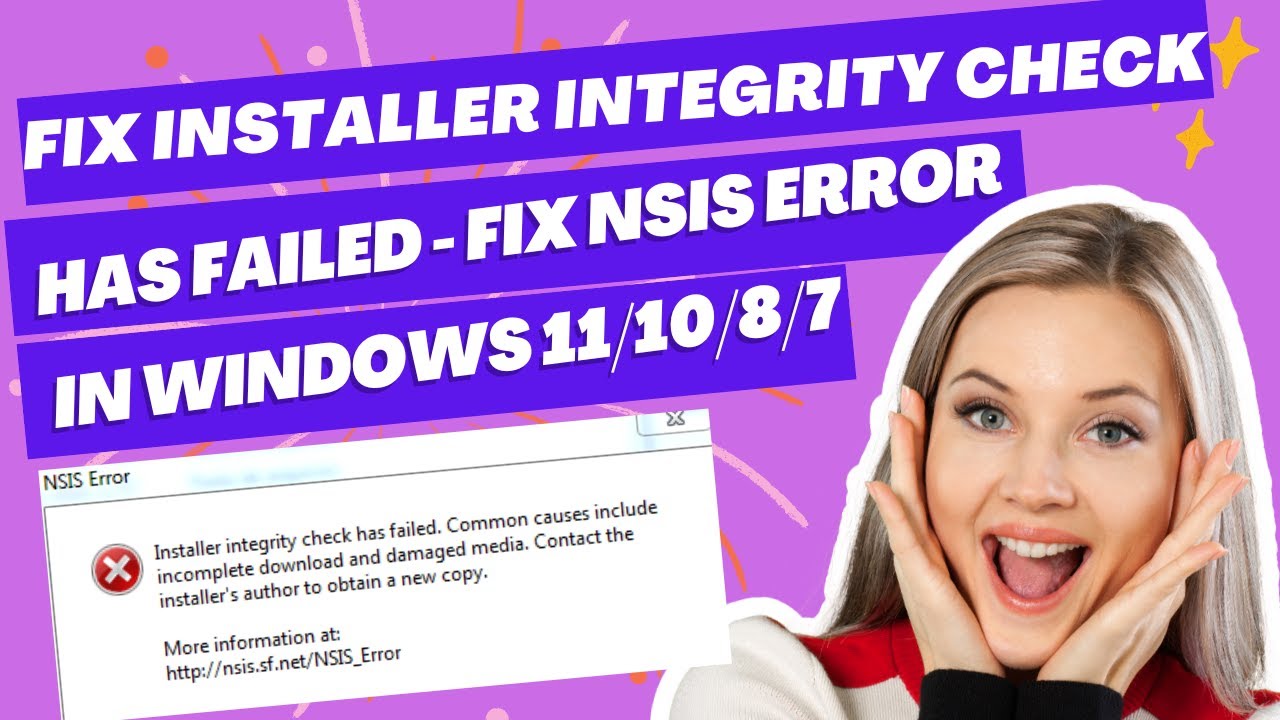 Fix Windows 11/ /10 Installer Integrity Check Has Failed |  Fix NSIS Error In Windows
