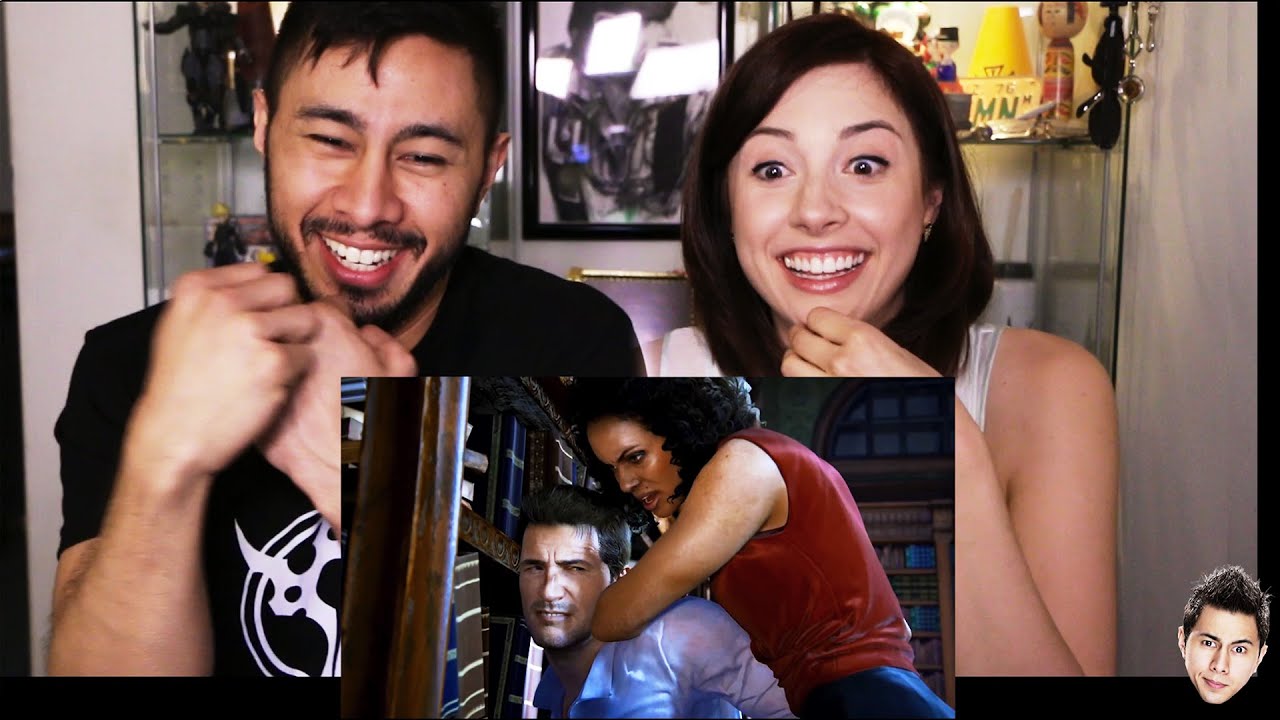 UNCHARTED 4 Story Trailer reaction review by Jaby & Rachel!