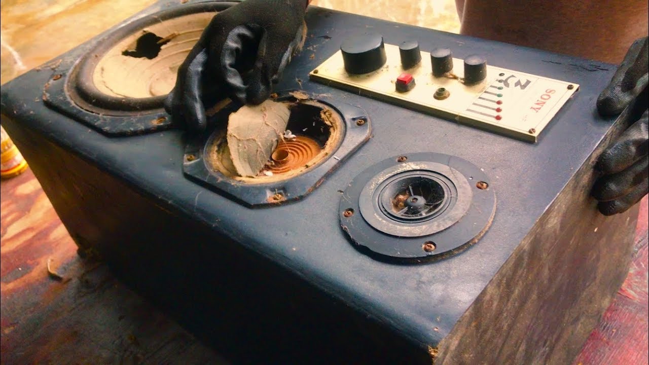 Restoration ancient sony speakers | Restore and reuse old sony speakers