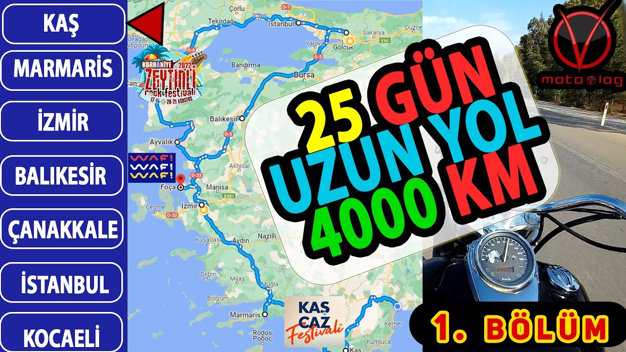 25 Gün | 3 Festival | 4000 km | Uzun Yol Chopper Sohbetleri | V Motovlog | 1.Bölüm