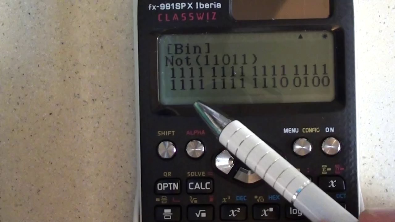 Cambio de sistemas de numeración y puertas lógicas con la calculadora Casio FX-991 Classwiz