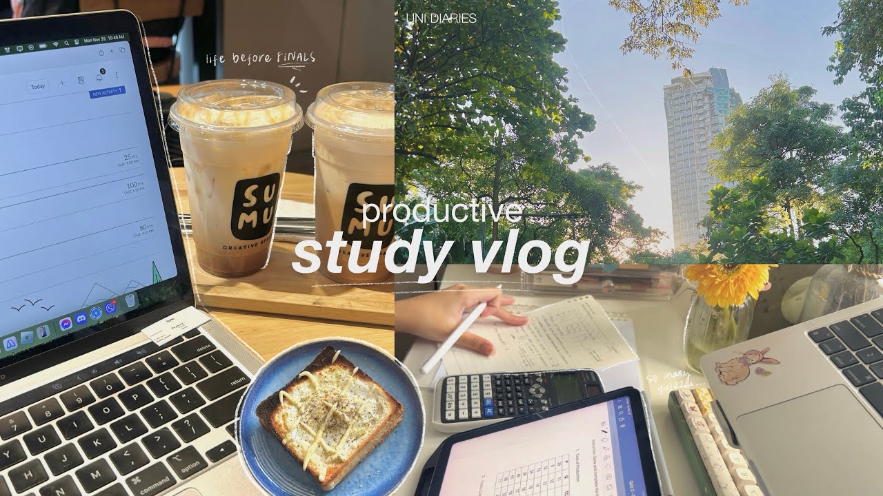 productive study vlog 🥞 getting things done, studying, quizzes, life before finals ft. casebang