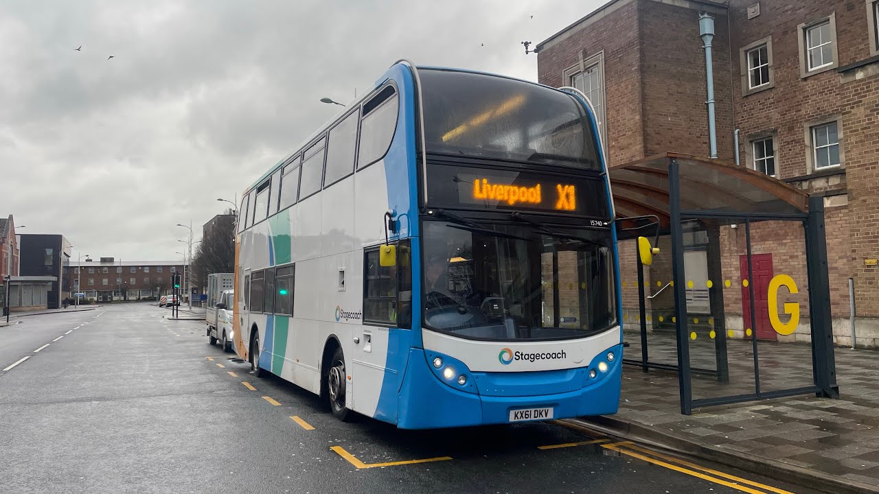 Stagecoach Scania E400 15740 KX61 DKV on the X1-Liverpool between Ellesmere Port and Red Lion