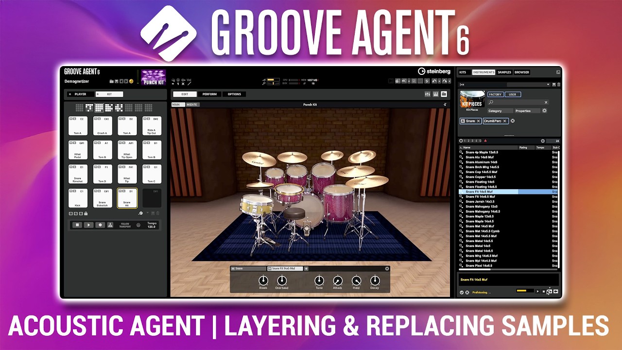 Customizing Acoustic Kits and the New Punch Kit | Groove Agent 6