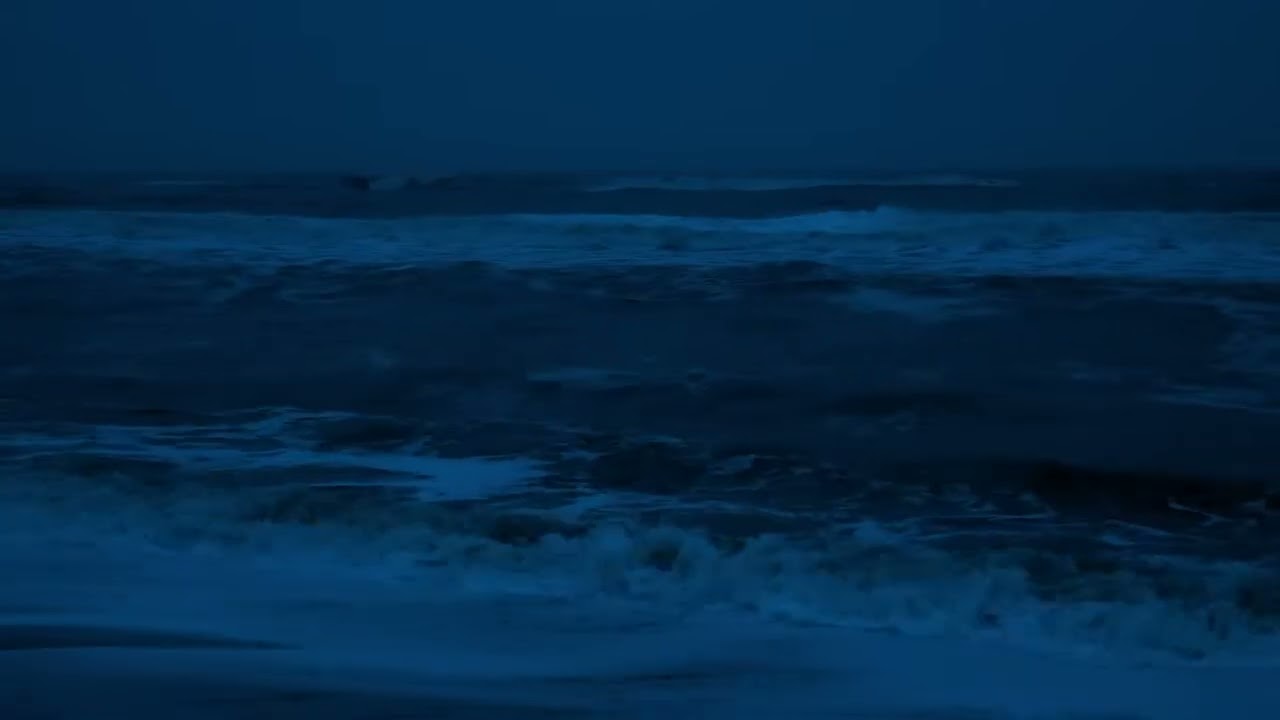 Ocean Waves Night Sound Healing Of Stress, Anxiety And Depressive States To Sleep At Night   ASMR