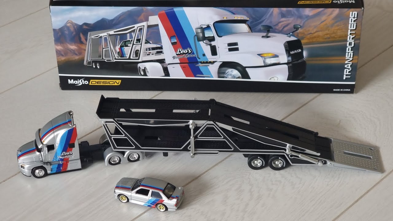 How much Diecast? Maisto transporter Mack Anthem BMW 3 serie M3 Unboxing Review