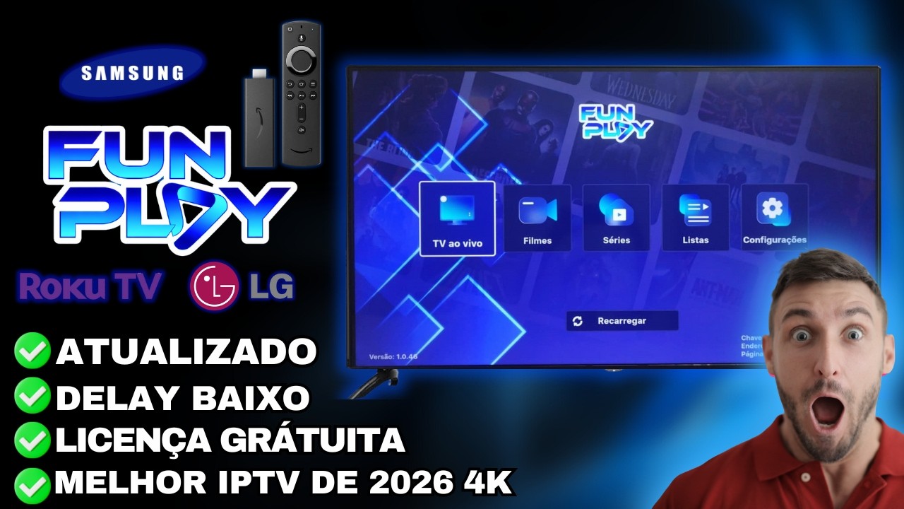 Fun Play IPTV 2026 I Conhe&ccedil;a esse novo Aplicativo - Como baixar Instalar e Ativar na sua Smart TV 4k
