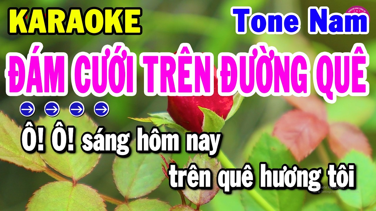 Đám Cưới Trên Đường Quê Karaoke Tone Nam Nhạc Sống Cha Cha Hay Nhất | Tiên Organ