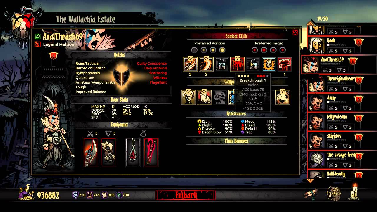 Darkest Dungeon Class Guide Hellion