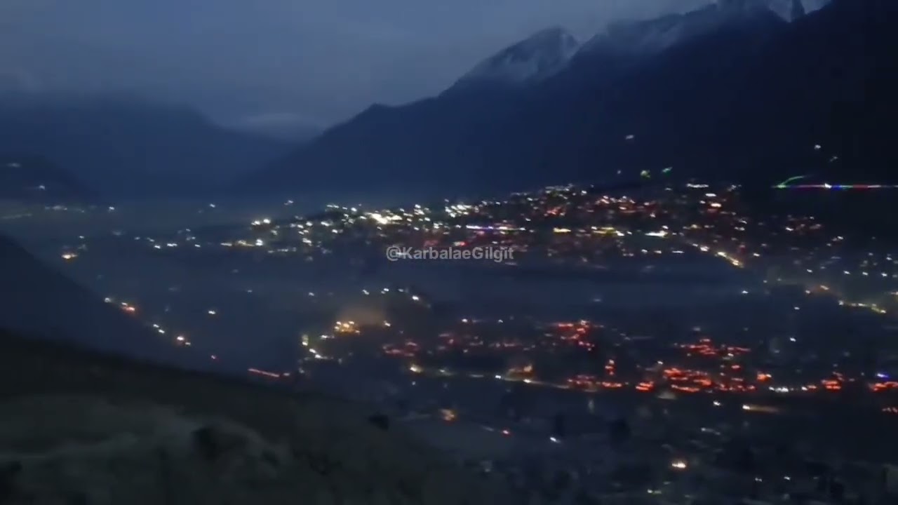 13 رجب جشن مولود کعبہ مولائے کائنات مولا علی ع کے موقع پر گلگت میں چراغاں کا خبصورت منظر😍🎂🎉