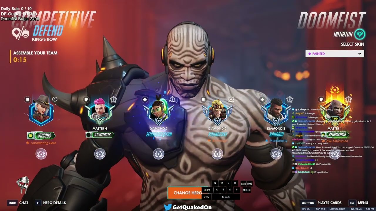POTG! TOP 500 DOOMFIST • GetQuakedOn  • OVERWATCH SEASON 1
