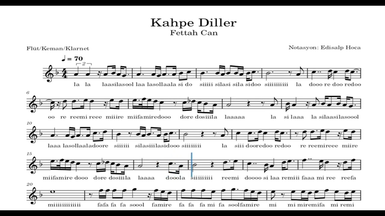 Kahpe Diller - Fettah Can - Flüt/Keman/Klarnet