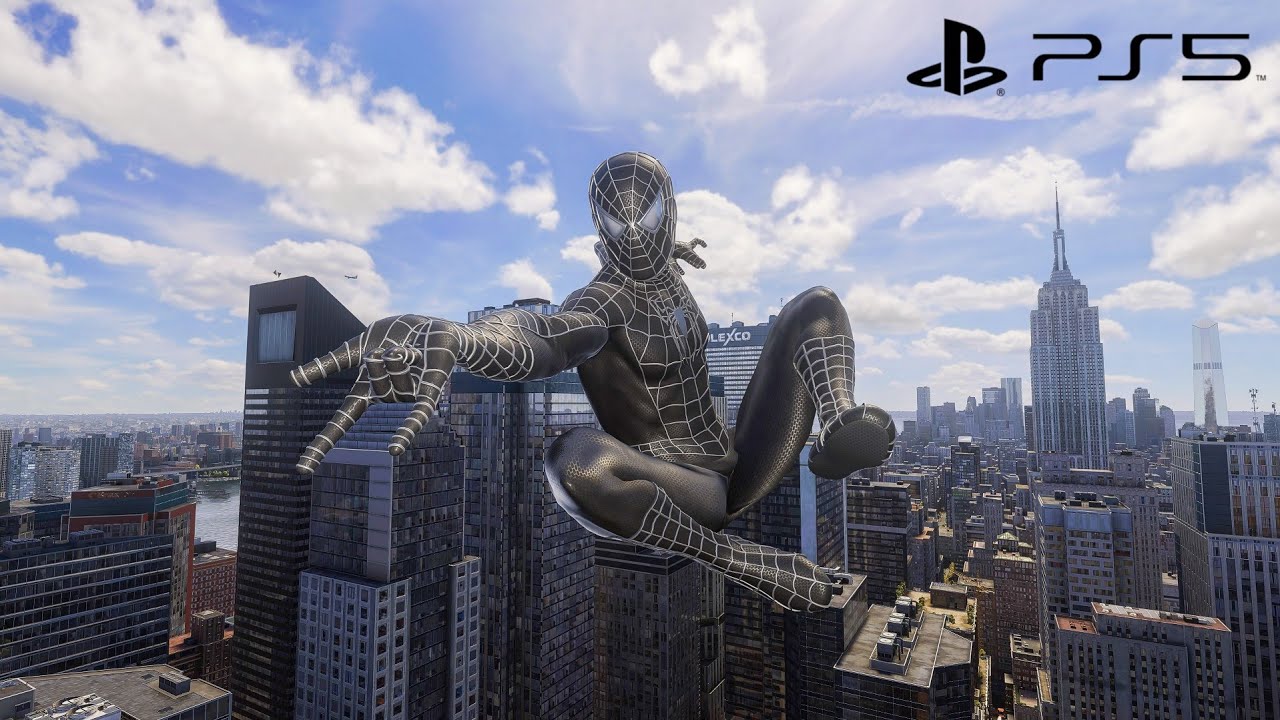 Spider-Man 2 PS5 - Black Rami Suit Free Roam Gameplay (60 FPS 4K RT)