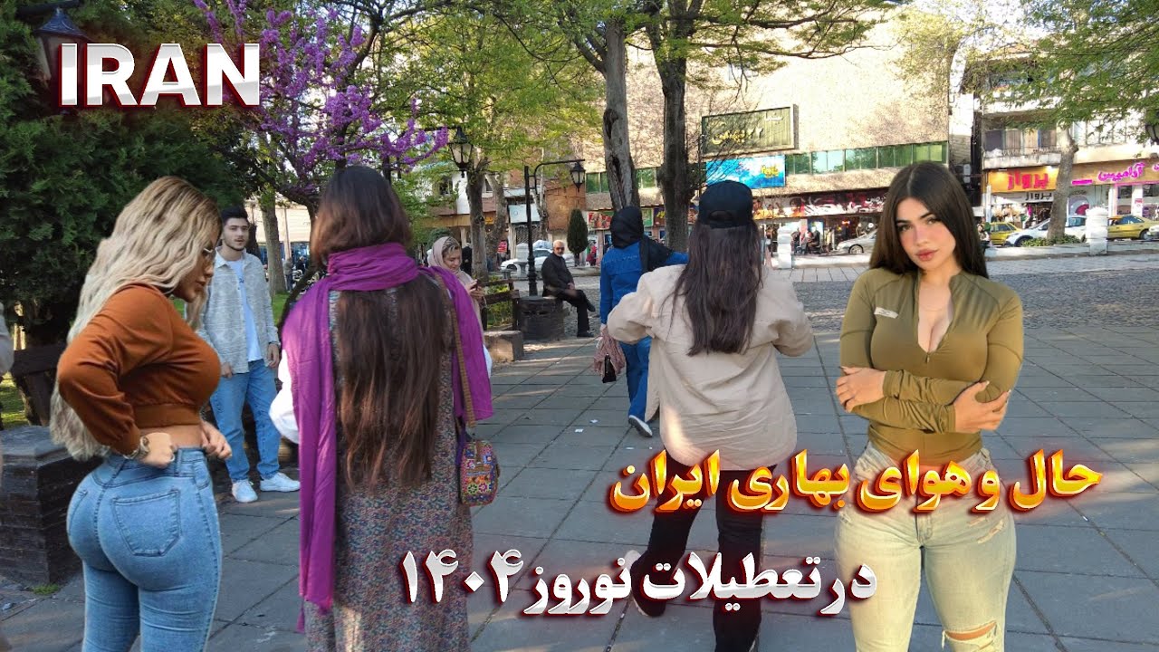 IRAN Nowruz Walking Tour in the Popular and Crowded City of Rasht ایران