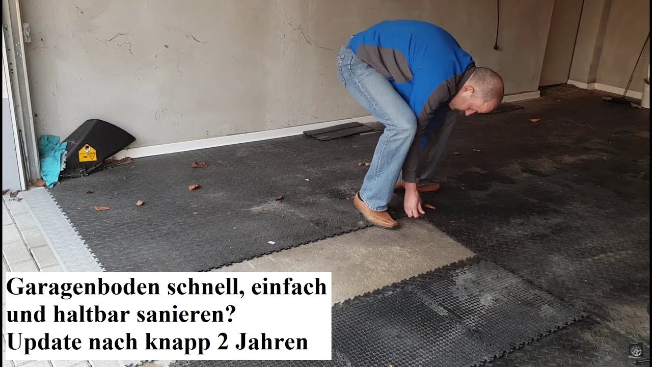 Update 5: Garagenboden schnell, einfach und haltbar sanieren? PVC-Fliesen nach knapp 2 Jahren