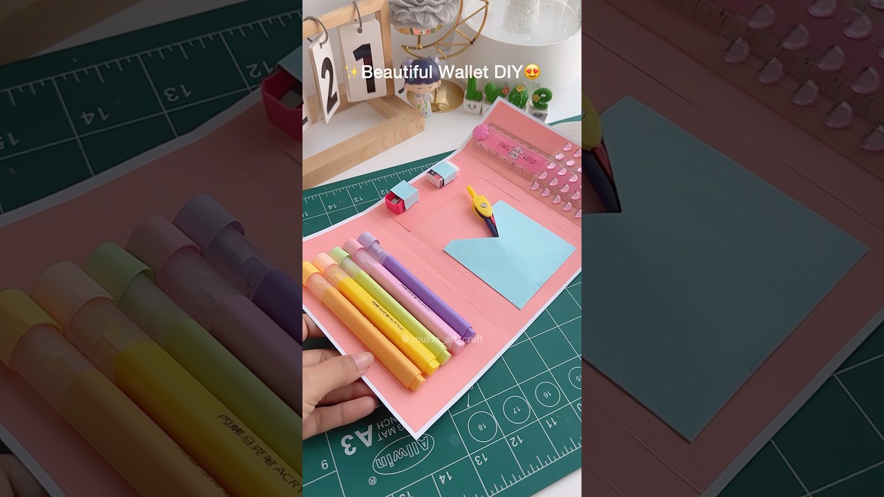 Beautiful wallet diy😍✨ #shorts #diy #craft #muktaartandcraft #youtubeshorts