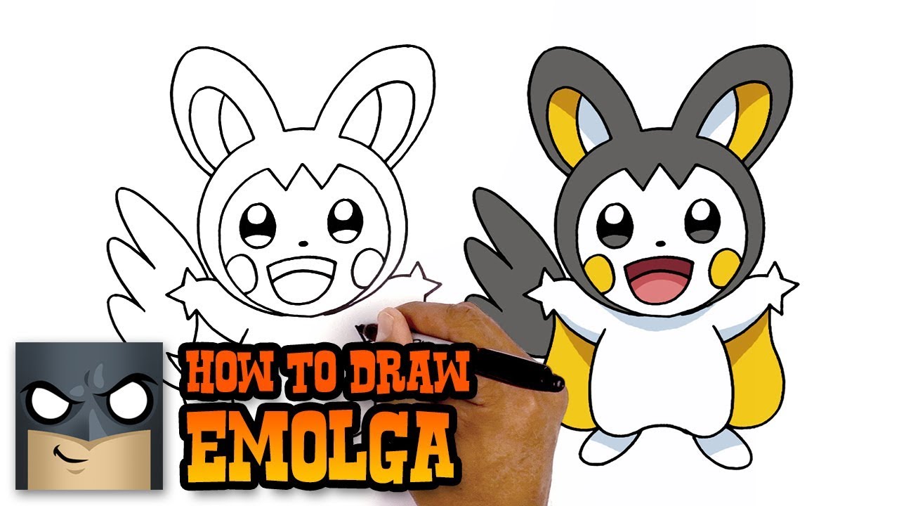 How to Draw Pokemon | Emolga | Step-by-Step
