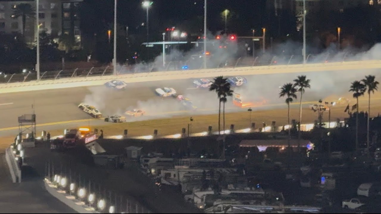 William Sawalich gets Turned Triggering the Big One - 2026 United Rentals 300 at Daytona 