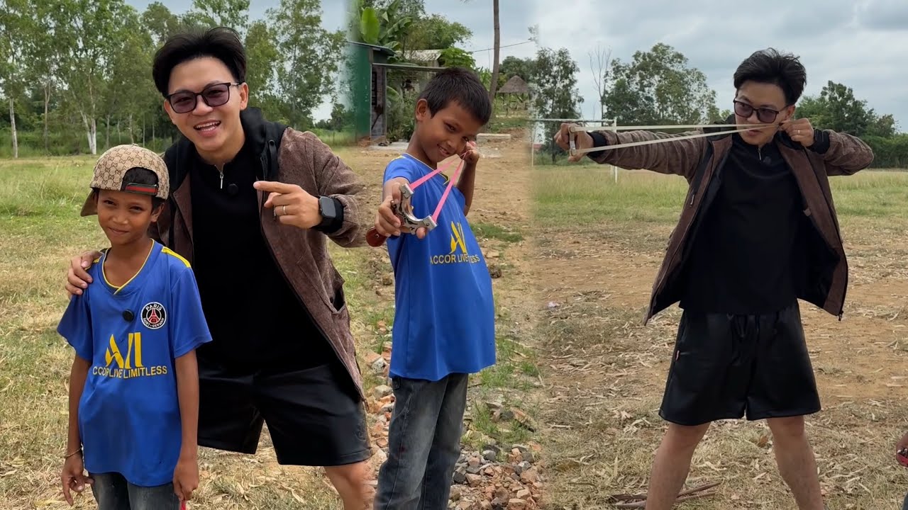 ប្រកួត បាញ់ចំពាម ជាមួយស្មាត់តូចដៃត្រង់ប្រចាំភូមិ 🤣