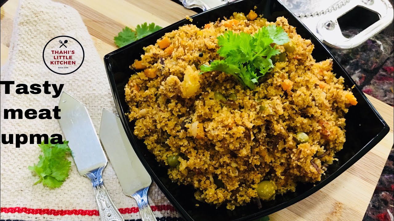 Meat upma recipe/ how to make spicy meat upma recipe