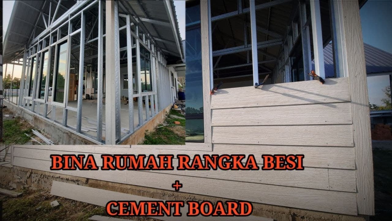 [DIY] Bina Rumah Rangka Besi C Channel dan Cement Board Shera(Timelapse)
