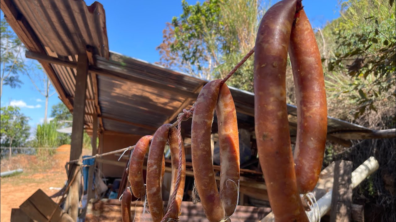 Preparando una Rica 😋 Longaniza de cerdo (receta casera )