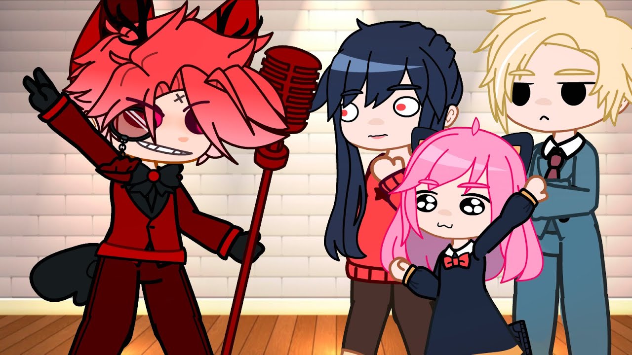 Spy x Family React To Alastor Hazbin Hotel | Gacha Club | Gacha React